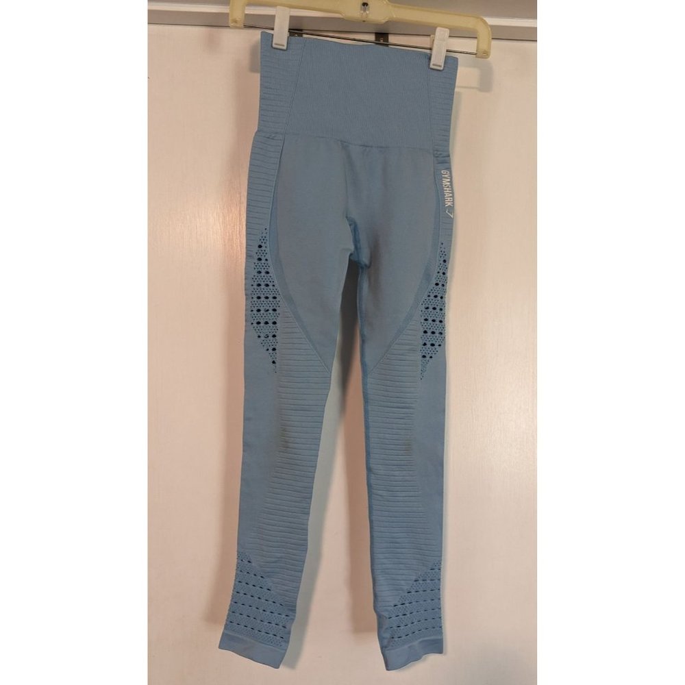 Gymshark seamless perforated Energy + leggings XXS blue